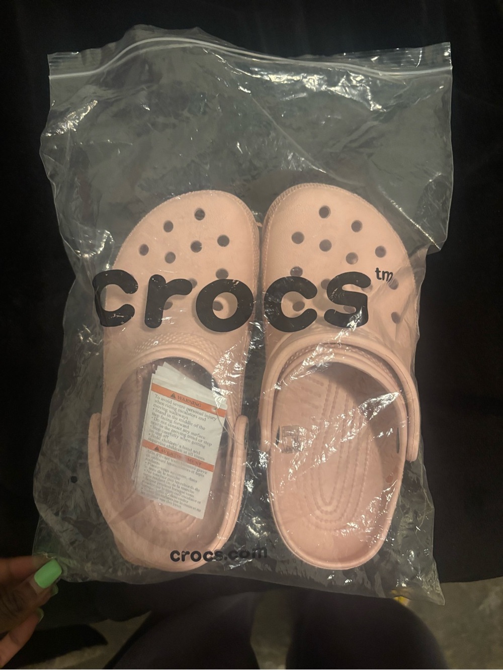 CROCS Kids Classic Clog in Pale Pink